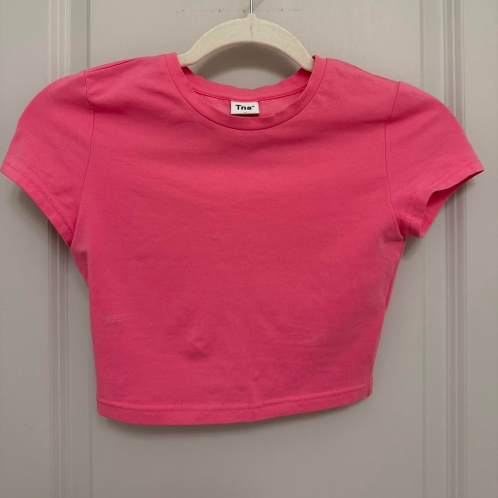 TNA Vibrant Pink Cropped Tee
